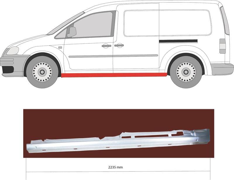 Ремчастина Металева Передня Ліва Volkswagen Caddy 2004-2010