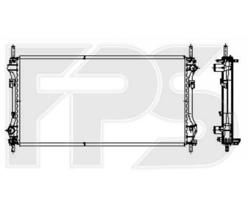 Радіатор Охолодження Ford Transit 2000-2006, 1103119, 1103120, 1104320, 1113204, 1113206, 1132690, 1132691, 1671798, 4041554, 4041555, 4480903, 4572061, 4637818, MEYC1H8005DG, YC1H8005CA, YC1H8005CB, YC1H8005CC, YC1H8005CD, YC1H8005CE, YC1H8005CF, YC1H8005DA, YC1H8005DB, YC1H8005DC, YC1H8005DD, YC1H8005DE, YC1H8005DF, YC1H8005DG