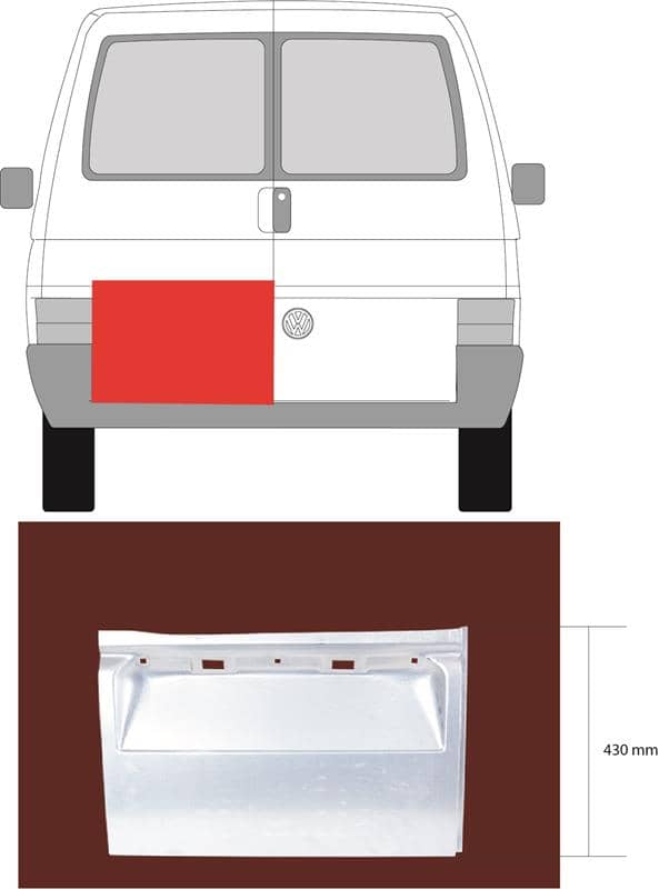 Ремчастина Металева Задня Ліва Volkswagen Transporter 1990-2003