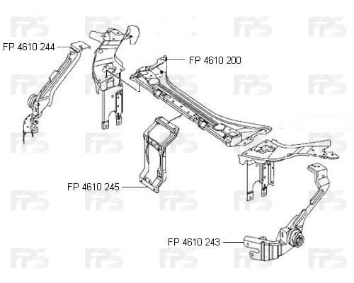 Ремчастина Панелі Передня Права Mercedes-Benz E-Class 2002-2006, 2116201916, A2116201916