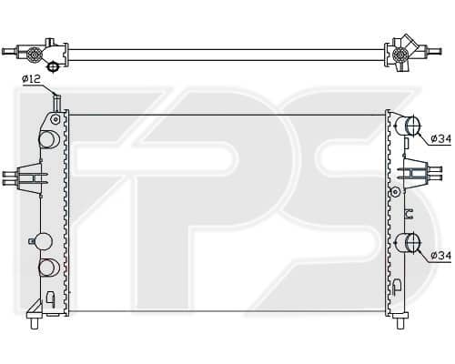 Радіатор Охолодження Opel Astra 1998-2009, 09119481, 1300188, 1300195, 1300212, 1300256, 13150402, 90570727, 9119481, 9193264, 93177120