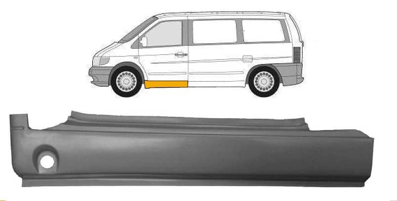 Ремчастина Металева Передня Ліва Mercedes-Benz V-Class 1996-2002