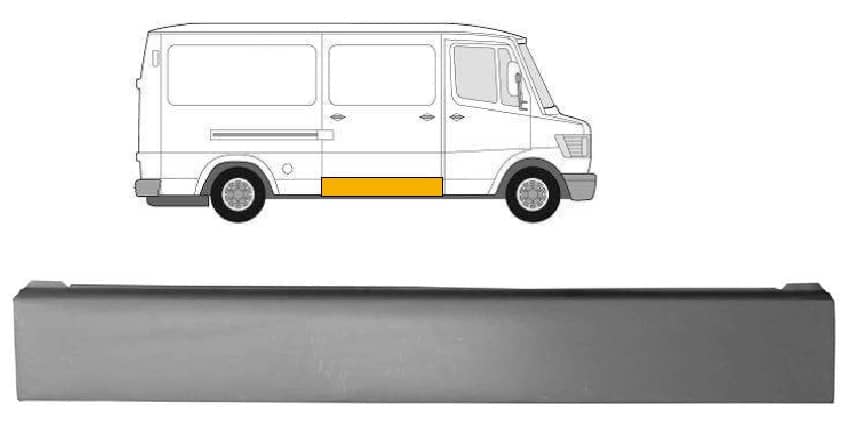 Ремчастина Металева Передня Права Mercedes-Benz 207-410 1977-1995