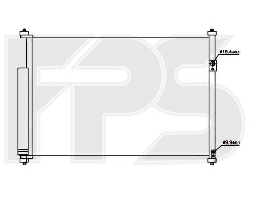 Радіатор кондиціонера Suzuki Grand Vitara 2006-2012, 9531064J00, 9531064J00000, 9531064J01, 9531064J01000, 9531064J1000, 9531064JA0, 9531064JA0000