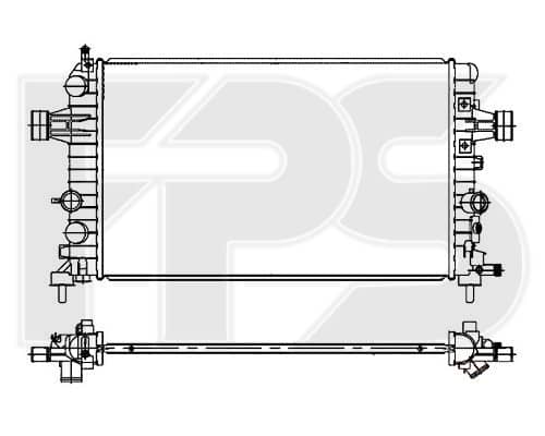 Радіатор Охолодження Opel Astra 2003-2014, 1300266, 13145211, 13170110