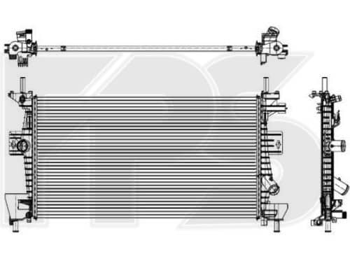 Радіатор Охолодження Ford C-MAX 2010-2015, 1697482, 1705805, 1727475, 1897407, BV618005AB, BV618005AC, BV618005AD, CV6Z8005A, MEBV618005AD