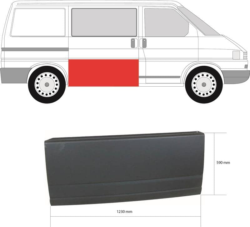 Ремчастина Металева Передня Права Volkswagen Transporter 1990-2003