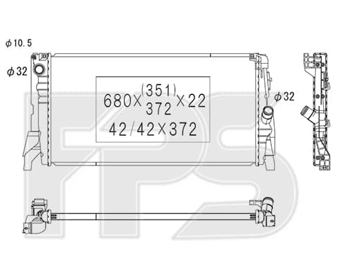 Радіатор охолодження BMW 2 2014-2021
