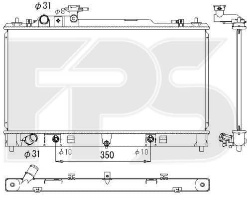 Радіатор Охолодження Mazda 6 2008-2010, LF4K15200B, LF4K15200C, LFCV15200, LFY215SB0, LFY615SB0