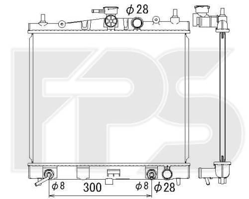 Радіатор Охолодження Nissan Micra 2003-2010, 214609U00A, 214609U01A, 21460AX800, 21460BH50A, 21460BH51A