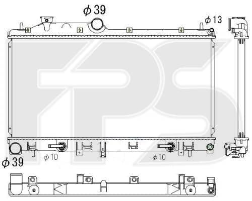 Радіатор Охолодження Subaru Forester 2008-2012, 45119-FG010, 45119-SC020, 45119-SC030