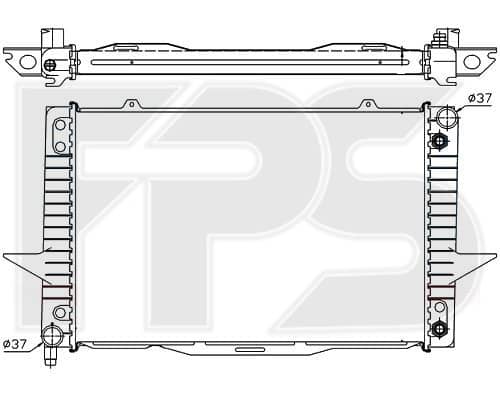 Радіатор Охолодження Volvo 840/850 1992-1996, 6842767, 8601000, 8601355, 8602566, 8602878, 8603773