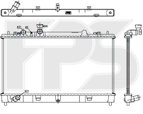 Радіатор Охолодження Mazda 6 2008-2010, LF4J15200B, LF4J15200C, LFCT15200, LFCT15200A, LFCT15200B, LFH415200, LFY115SB0, LFY515SB0