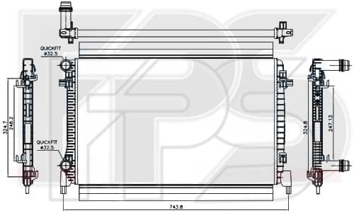 Радіатор Охолодження Seat Leon 2013-2016, 5Q0121251HC, 5Q0121251T