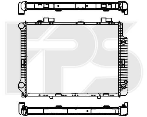 Радіатор Охолодження Mercedes-Benz E-Class 1995-1999, 2105000003, 2105000903, A2105000003, A2105000903