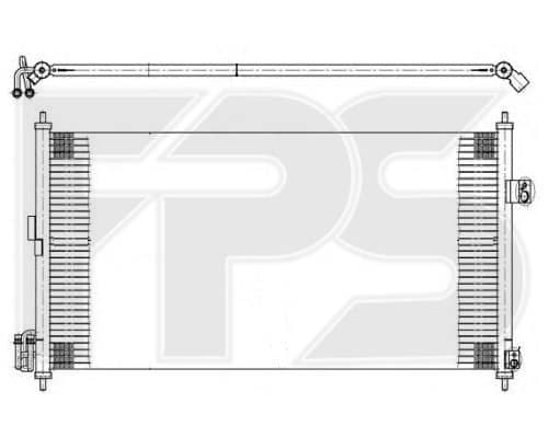 Радіатор кондиціонера Nissan X-Trail 2001-2007, 921008H300, 921008H310, 921008H311, 921008H800, 921009H200, 921009H210, 921009H215, 921009H21A, 921009H300, 921009H310, 921009H31A, 92100ES60A, 92100ES60B, 921109H215