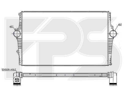 Радіатор Наддуву Volvo S80 1998-2006, 30741580, 30748809, 31274554, 8649471, 8671694, 9161207