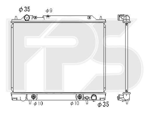 Радіатор Охолодження Mitsubishi Space Gear 1995-1999, MR126103, MR126105, MR126106, MR126107, MR127188, MR127283, MR127888, MR127889, MR597188, MR597189, MR597190, MR597191, MR597192, MR597193