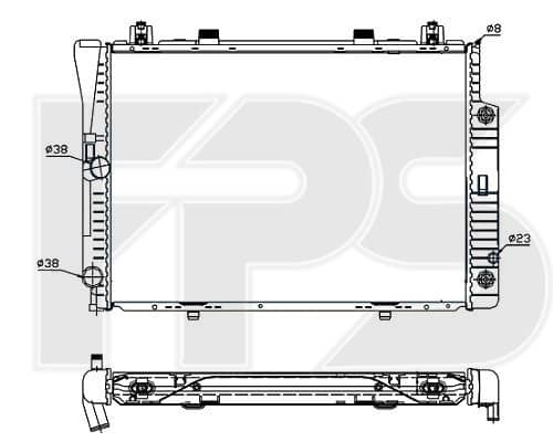 Радіатор Охолодження Mercedes-Benz S-Class 1991-1998, 1405002003, 1405002103, A1405002003, A1405002103