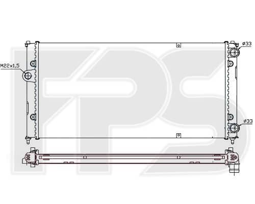 Радіатор Охолодження Seat Ibiza / Cordoba / Inca 1993-1999, 6K0121253A, 6K0121253Q