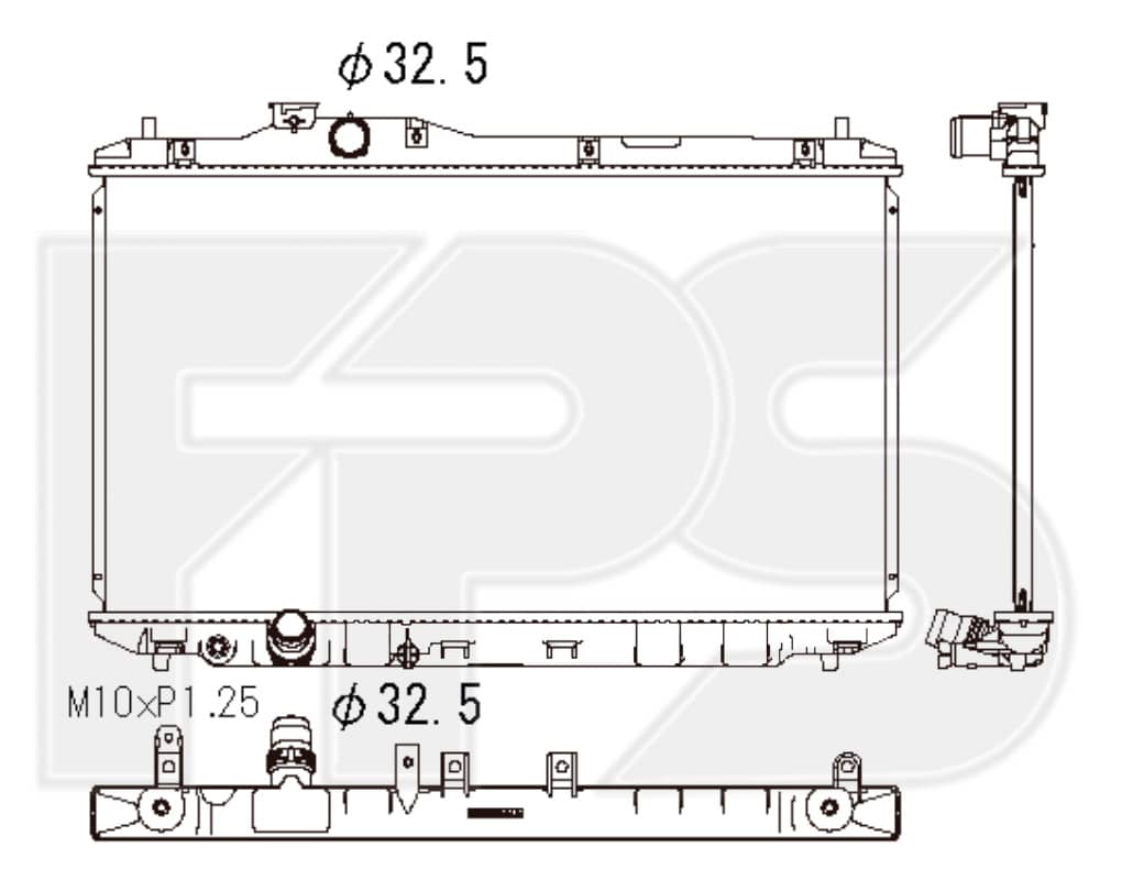 Радіатор Охолодження Honda Civic 2011-2013, 19010R1BA01, 19010R1BA02, 19010R1BA51, 19010R1BA52