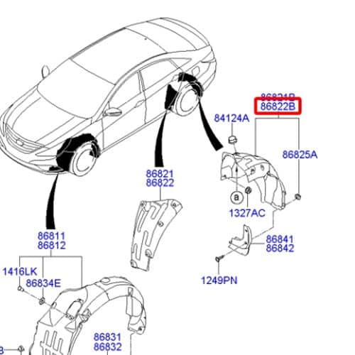 Підкрилок Hyundai Sonata 2011-2014