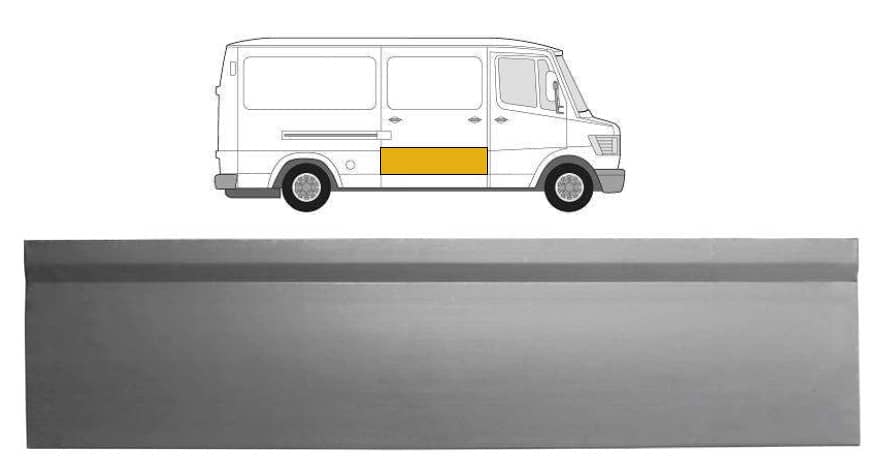 Ремчастина Металева Посередені Права Mercedes-Benz 207-410 1977-1995