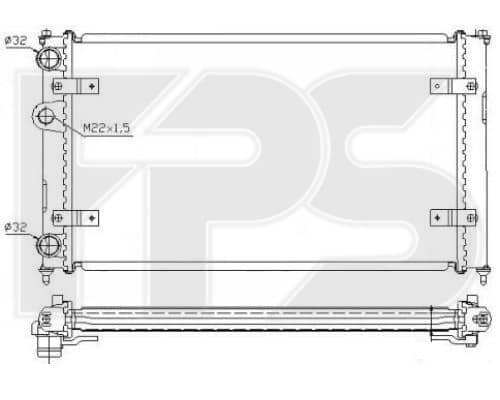 Радіатор Охолодження Seat Ibiza / Cordoba / Inca 1993-1999, 6K0121253, 6K0121253K, 6K0121253P