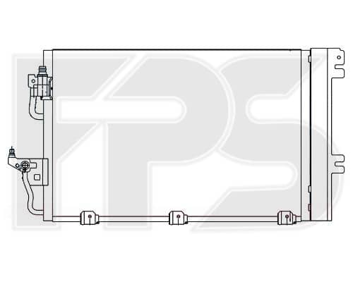 Радіатор кондиціонера Opel Astra 2003-2014, 13129192, 1850096, 52400555, 93178958