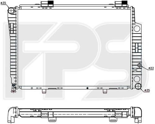 Радіатор Охолодження Mercedes-Benz C-Class 1993-2000, 2025002103, 2025006603, 2085002103, A2025002103, A2025006603, A2085002103