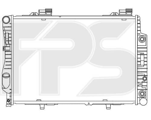 Радіатор Охолодження Mercedes-Benz C-Class 1993-2000, 2025004103, 2025004203, A2025004103, A2025004203