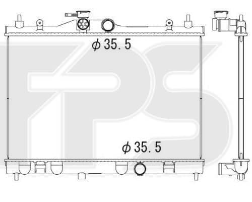 Радіатор Охолодження Nissan Juke 2010-2015, 214101FD0A, 214101FD5A, 214101JY0A, 214101KF5A, 21410EE000, 21410EE50A, 21410EW000