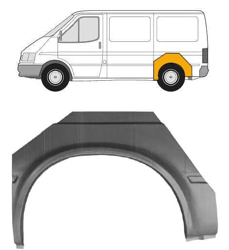 Ремчастина Металева Задня Ліва Ford Transit 1992-1995