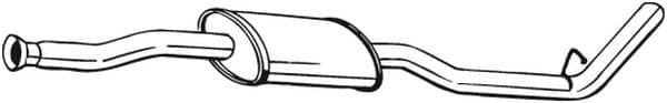 Глушник Посередені Renault Kangoo 1997-2003, 2020000QAG, 8200063326