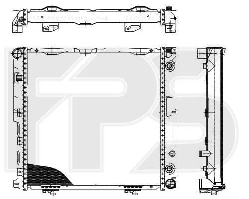 Радіатор Охолодження Mercedes-Benz 124 1984-1996, 1245006202, 1245006303, A1245006202, A1245006303