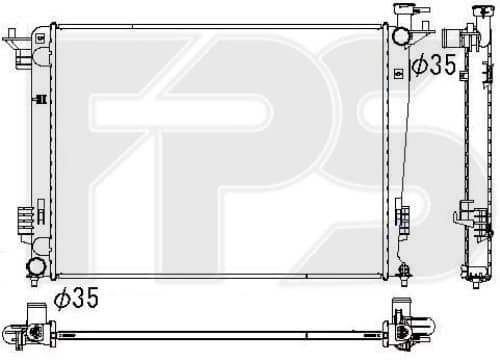 Радіатор Охолодження Hyundai ix35 2010-2015, 253102S500