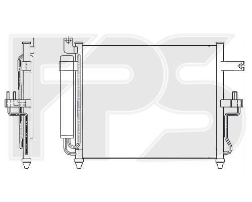 Радіатор кондиціонера Hyundai Accent 2003-2005, 9760625600
