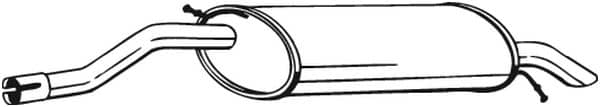 Глушник Задній Citroen C5 2000-2008, 1726RN, 1726RT, 1726XF, 173092, 9800524580