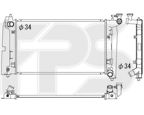 Радіатор Охолодження Toyota Avensis 2003-2006, 1640021130, 1640021140