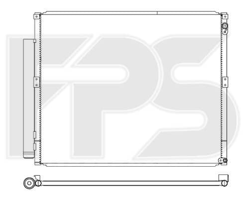 Радіатор кондиціонера Lexus GX 2003-2009, 8846135150, 8846160090, 8846160091