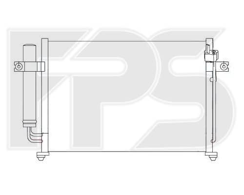 Радіатор кондиціонера Hyundai Getz 2002-2005, 976061C100, 976061C350, CD1024