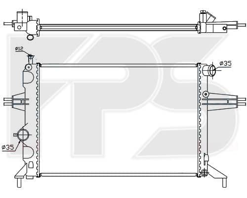 Радіатор Охолодження Opel Astra 1998-2009, 009202496, 1300187, 1300213, 56001321, 90570725, 90770725, 90770726, 9202493, 9202496, 9202492