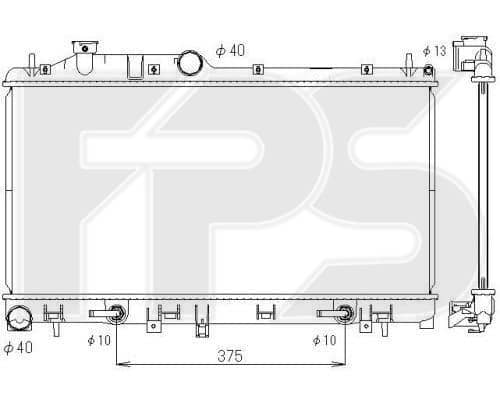 Радіатор Охолодження Subaru Legacy Outback 2004-2009, 8010-219, 45111-AG020, 45111-AG021, 45111-AG03A, 45111-AG08A, 45111-AG09A, 45119-AG020, 45119-AG030, 45119-SC000
