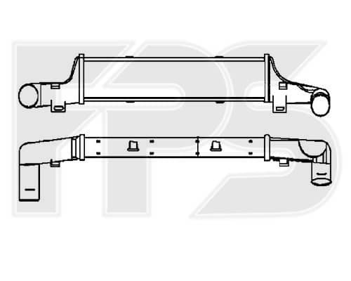 Радіатор Наддуву Mercedes-Benz E-Class 1995-1999, 2105000400, 2105001300, 2105001700, A2105000400, A2105001300, A2105001700