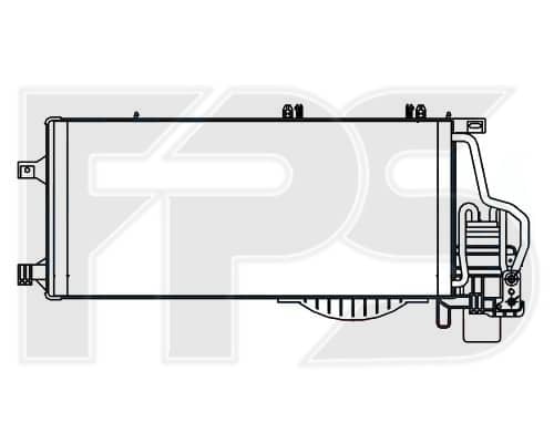 Радіатор кондиціонера Opel Combo 2001-2011, 13106020, 13106021, 1850093, 93177423