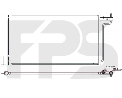 Радіатор кондиціонера Ford C-MAX 2010-2015, 1684204, 1769313, 2010987, AV6119710AA, AV6119710AB, AV6119710AC, AV6419710AA