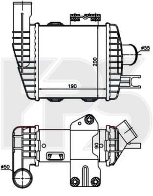 Радіатор Наддуву Hyundai Tucson 2004-2013, 2827127250, 2827127251