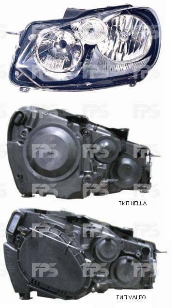Фара Передня Передня Права Volkswagen Golf 2009-2012, 5K1941006E, 5K1941006H, 5K1941006L, 5K1941006Q, 5K1941006S