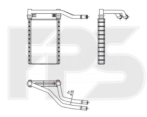 Радіатор пічки FIAT SEDICI 2006-2014