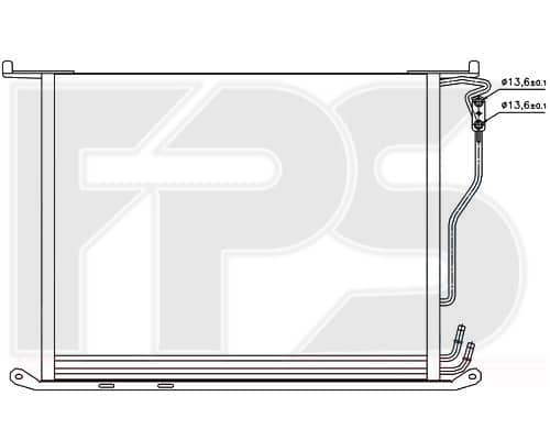 Радіатор кондиціонера Mercedes-Benz S-Class 2002-2005, 2205000054, 2205000154, 2205000254, 2205000654, 2205000754, 2205000854, 2205000954, 2205001054, A2205000054, A2205000154, A2205000854, A2205001054